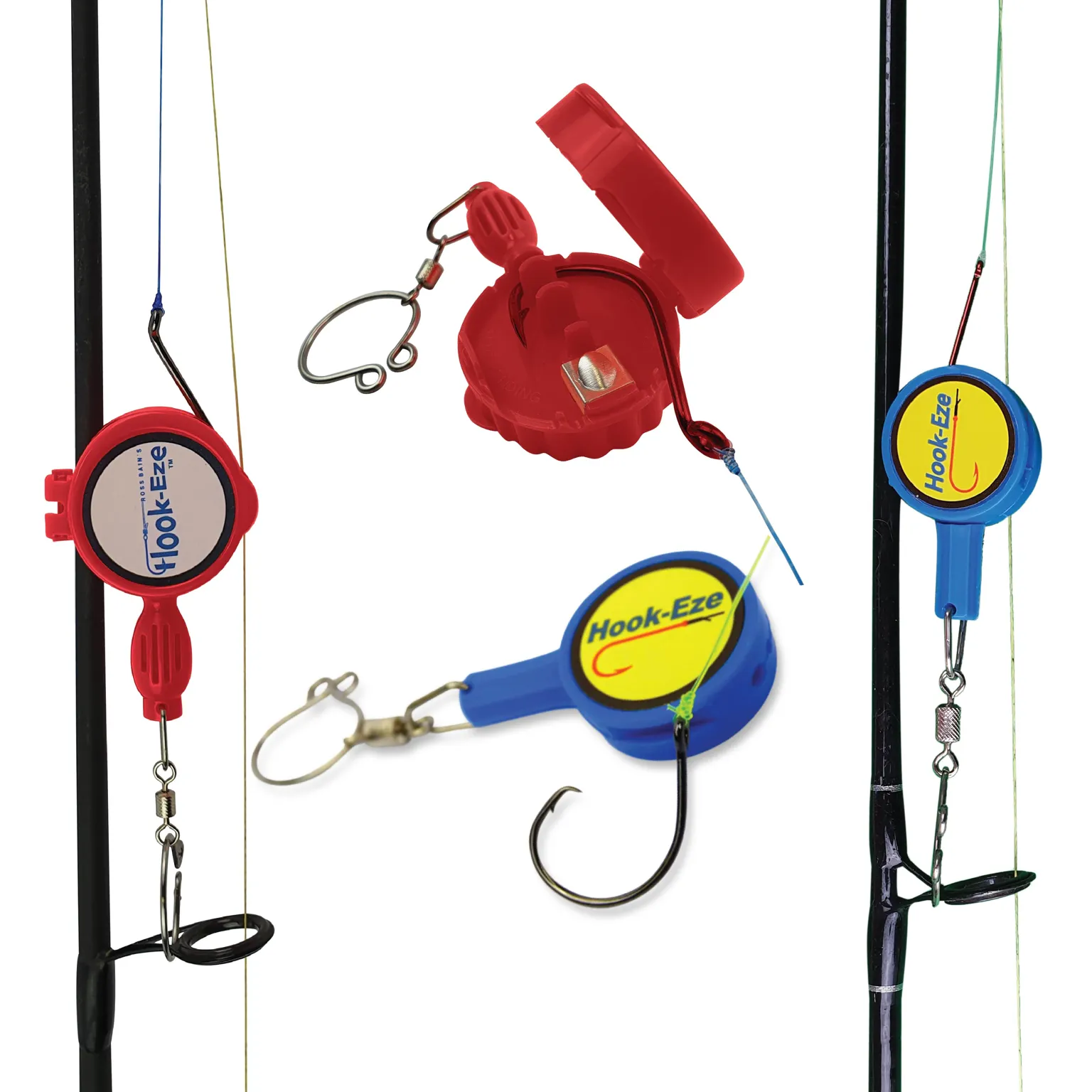 HookEze Fishing Knot Tying Tool (Standard & Large) | Pack of 4