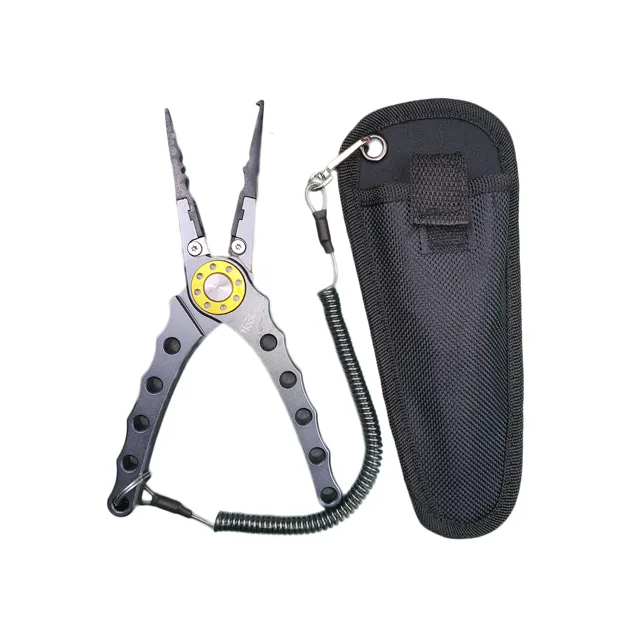 Hook-Eze Aluminum Fishing Plier | Built-in Line Cutter, Sheath and Lanyard
